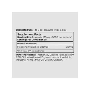 CBD Gel Capsules- 750 mg